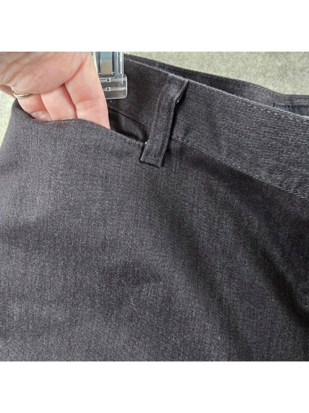 Stretch Riders Womens Stretch Pants Dark Grey Size 12M Relaxed Straight Cotton - Picture 3 of 8